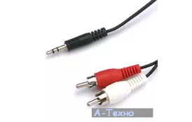 Кабель мультимедийный Jack 3.5mm папа/2RCA папа Atcom (10708) - Фото
