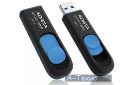 USB флеш накопитель ADATA 32Gb UV128 black-blue USB 3.0 (AUV128-32G-RBE) - Фото