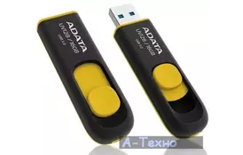 USB флеш накопитель ADATA 16Gb UV128 black-yellow USB 3.0 (AUV128-16G-RBY) - Фото