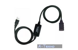 Дата кабель подовжувач активний USB2.0 AM/AF Viewcon (VV 043-20м.) - Фото