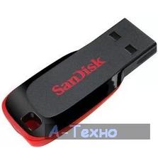 USB флеш накопитель SANDISK 64GB Cruzer Blade Black/red USB 2.0 (SDCZ50-064G-B35)