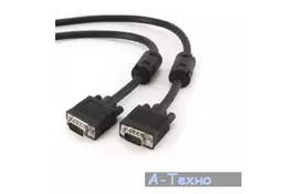 Кабель мультимедийный VGA 10.0m Cablexpert (CC-PPVGA-10M-B) - Фото