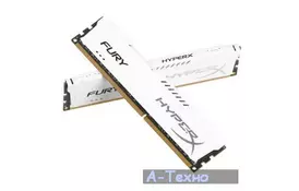 Модуль пам'яті для комп'ютера DDR3 16Gb (2x8GB) 1600 MHz HyperX Fury White Kingston (HX316C10FWK2/16) - Фото