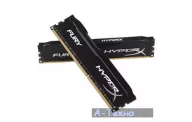 Модуль пам'яті для комп'ютера 16Gb DDR3 1600M Hz HyperX Fury Black (2x8GB) Kingston (HX316C10FBK2/16) - Фото