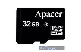 Карта пам'яті Apacer 32Gb microSDHC Class4 w/o Adapter RP (AP32GMCSH4-RA) - Фото