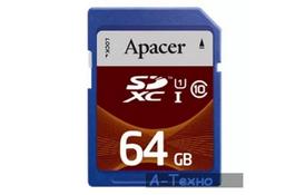 Карта памяти Apacer 64GB SDXC UHS-I Class10 RP (AP64GSDXC10U1-R) - Фото