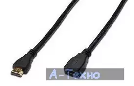 Кабель мультимедийный HDMI to HDMI 3.0m DIGITUS (AK-330201-030-S) - Фото