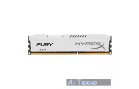 Модуль пам'яті для комп'ютера DDR3 8Gb 1600 MHz HyperX Fury White Kingston (HX316C10FW/8) - Фото
