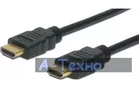 Кабель мультимедийный HDMI to HDMI 3.0m DIGITUS (AK-330114-030-S) - Фото