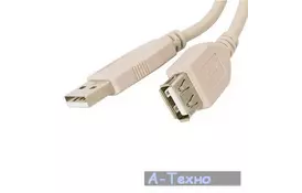 Дата кабель подовжувач USB 2.0 AM/AF Atcom (4717) - Фото