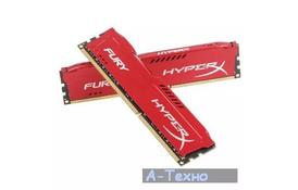Модуль памяти для компьютера DDR3 8Gb (2x4GB) 1600 MHz HyperX Fury Red Kingston (HX316C10FRK2/8) - Фото