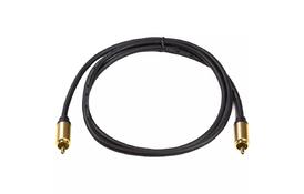 Кабель коаксиальный PowerPlant RCA 26AWG, 1 м, черный - Фото