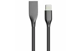 Дата кабель USB 2.0 AM to Type-C 1.0m black PowerPlant (CA911240) - Фото