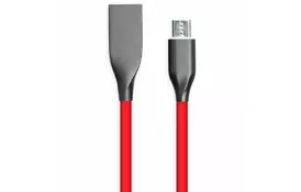 Дата кабель USB 2.0 AM to Micro 5P 1.0m red PowerPlant (CA911363) - Фото