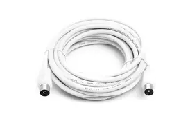 Кабель мультимедийный PowerPlant AV 75 Ом, 5 м, белый - Фото