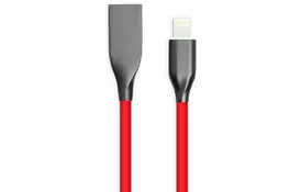 Дата кабель USB 2.0 AM to Lightning 2.0m red PowerPlant (CA911417) - Фото