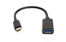 Дата кабель PowerPlant OTG USB 2.0 AF - Type-C, 0.1 м - Фото