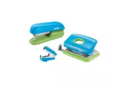 Набор Rapid, Blue/Green: степлер F5, дырокол FC01, антистеплер C2, скобы (5000370) - Фото