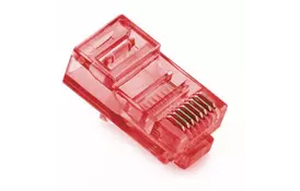 Коннектор RJ45 cat.5e UTP 8P8C Red 100 шт Merlion (05357) - Фото