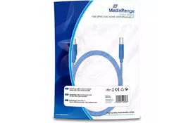 Кабель для принтера USB 2.0 AM/BM 1.8m LED MediaRange (MRCS109) - Фото