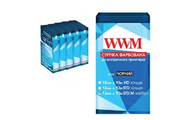Лента к принтерам 13мм х 10м STD л. Black*5шт WWM (R13.10SM5) - Фото