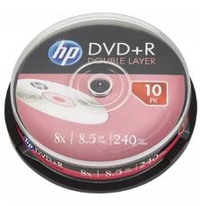 Диск DVD HP DVD+R 8.5GB 8X DL 10шт Spindle (69309/DRE00060-3)