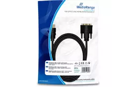Кабель мультимедийный HDMI to DVI 24+1 2.0m MediaRange (MRCS118) - Фото
