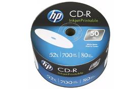 Диск CD HP CD-R 700MB 52X IJ PRINT 50шт (69301/CRE00017WIP-3) - Фото
