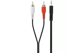Кабель мультимедийный Jack 3.5mm M/2xRCA 2.0m Belkin (F3Y110bf2M) - Фото