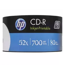 Диск CD HP CD-R 700MB 52X IJ PRINT 50шт Spindle (69312/CRE00017WIP-3)