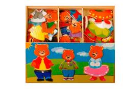 Развивающая игрушка Мир деревянных игрушек Три медведя (Д164) - Фото