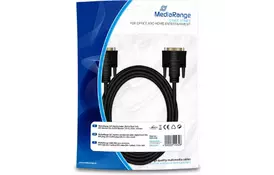 Кабель мультимедийный DVI to DVI 24+1pin, 3.0m MediaRange (MRCS130) - Фото