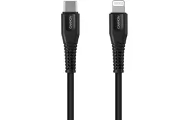 Дата кабель USB Type-C to Lightning 1.2m MFI Black CANYON (CNS-MFIC4B) - Фото