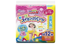 Подгузник GOO.N Трусики для плавания для девочек 6-12 кг M 12 шт (853664) - Фото