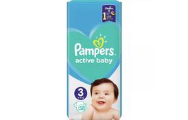 Подгузник Pampers Active Baby Midi Размер 3 (6-10 кг), 104 шт. (8001090950215) - Фото