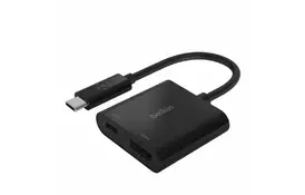 Переходник USB-C - HDMI 60W PD, black Belkin (AVC002BTBK) - Фото