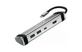 Концентратор CANYON USB Type-C to Type-C PD + 2*USB3.0 + HDMI 4K/30fps (CNS-TDS03DG) - Фото