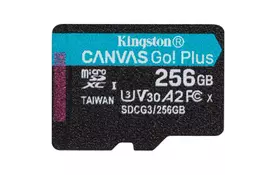 Карта памяти Kingston 256GB microSDXC class 10 A2 U3 V30 Canvas Go Plus (SDCG3/256GBSP) - Фото