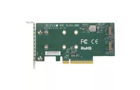 Адаптер Supermicro PCIe x8 до SSD 2x m.2 NVMe (AOC-SLG3-2M2) - Фото