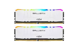 Модуль памяти для компьютера DDR4 16GB (2x8GB) 3200 MHz Ballistix White RGB MICRON (BL2K8G32C16U4WL) - Фото