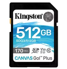 Карта памяти Kingston 512GB SDXC class 10 UHS-I U3 Canvas Go Plus (SDG3/512GB)