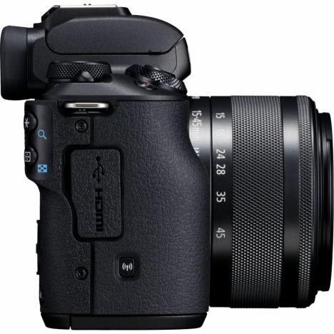 Цифровой фотоаппарат Canon EOS M50 + 15-45 IS STM + 22 STM Double Kit Black (2680C055) - Фото 6