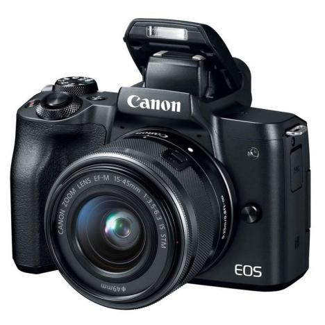Цифровой фотоаппарат Canon EOS M50 + 15-45 IS STM + 22 STM Double Kit Black (2680C055) - Фото 4
