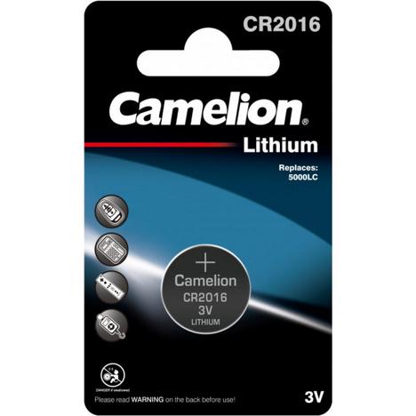 Батарейка CR 2016 Lithium * 1 Camelion (CR2016-BP1) - Фото 1