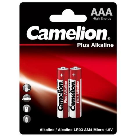 Батарейка Camelion AAA LR03/2BL Plus Alkaline (LR03-BP2) - Фото 1
