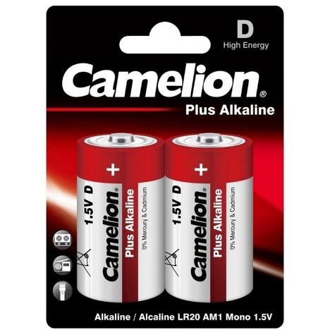 Батарейка Camelion D LR20/2BL Plus Alkaline (LR20-BP2) - Фото 1