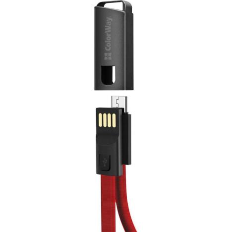 Дата кабель USB 2.0 AM to Micro 5P 0.22m red ColorWay (CW-CBUM022-RD) - Фото 4