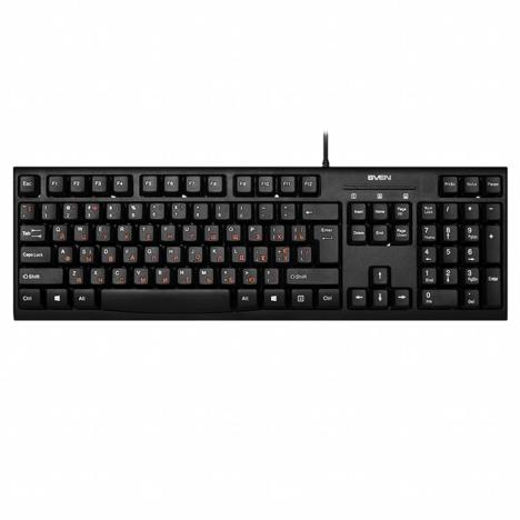 Клавиатура SVEN KB-S300 PS/2 Black - Фото 1