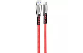 Дата кабель USB 2.0 AM to Micro 5P 1.0m zinc alloy red ColorWay (CW-CBUM011-RD) - Фото