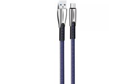 Дата кабель USB 2.0 AM to Micro 5P 1.0m zinc alloy blue ColorWay (CW-CBUM011-BL) - Фото